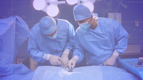 Animation-of-data-over-diverse-surgeons-during-operation