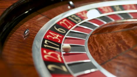 roulette in the casino spins and white ball