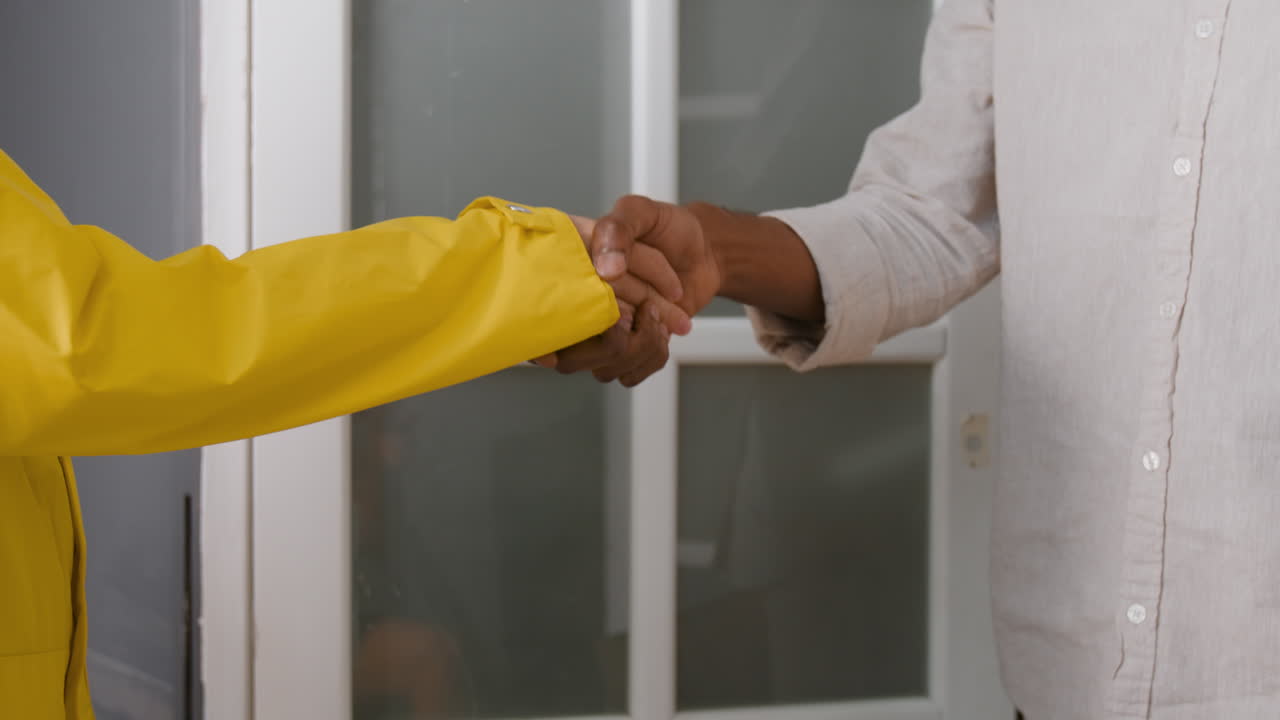 Handshake between two people