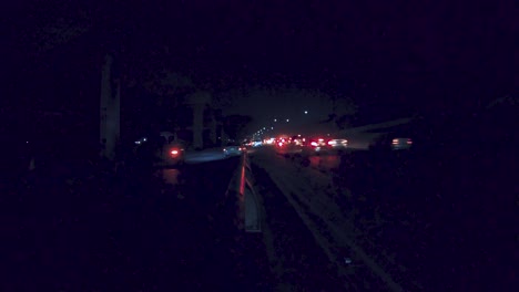 Timelaps-of-a-busy-road-at-night