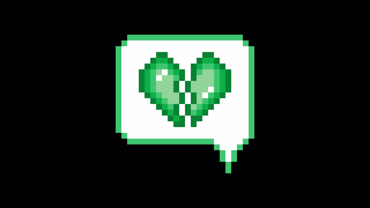 Pixel art animation icon speech bubble broken heart (5)