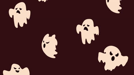 happy halloween animation with ghosts