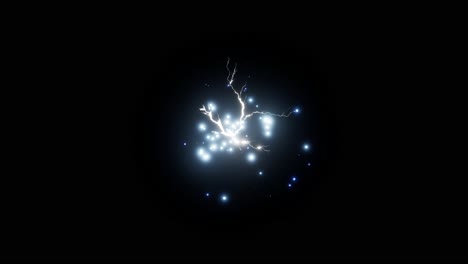 visual effects, vfx, electric sparks on black background 3d animation