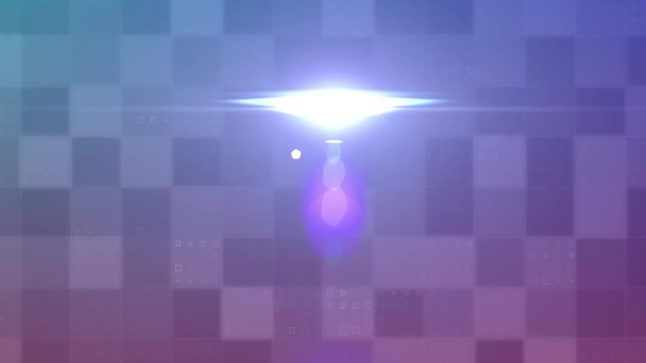 animación de luces móviles sobre una cuadrícula de cuadrados grises para el procesamiento de datos