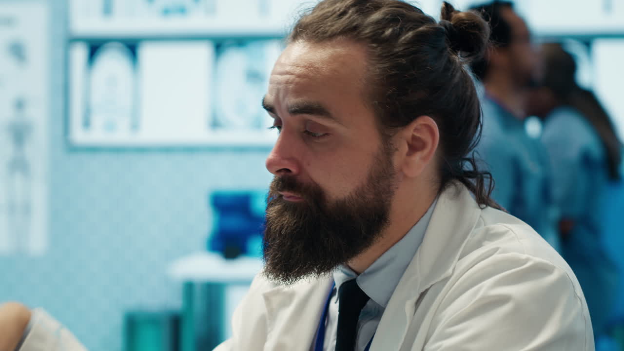 Stressed Doctor in Clinical Setting