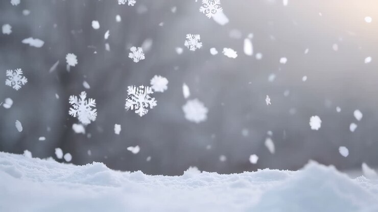 Winterliche Schneefallszene