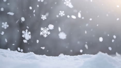 winter snowfall scene