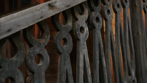 ornate wooden railing detail