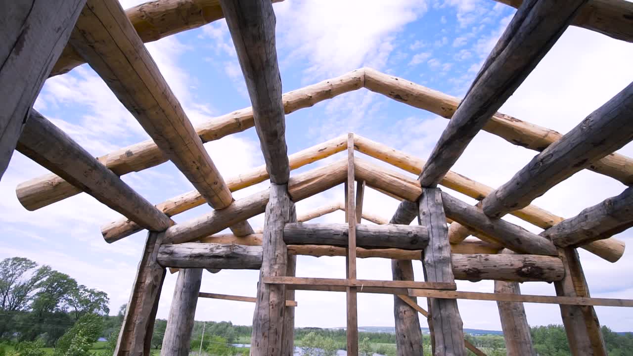 construcción de cabañas de madera