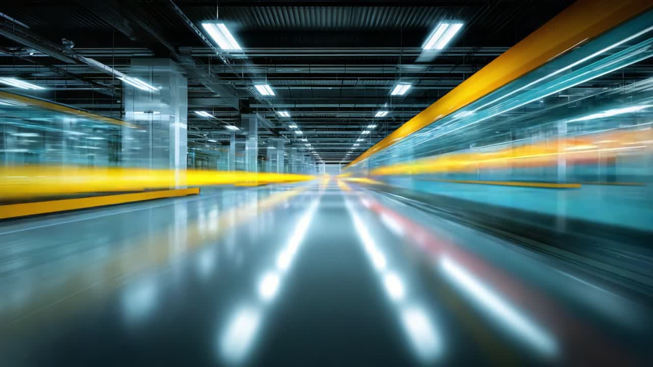 Dynamic Movement in a Modern Transit Facility: Capturing the Energy of High-Speed Trains in an Ultra-Modern Indoor Environment with Striking Lighting Effects