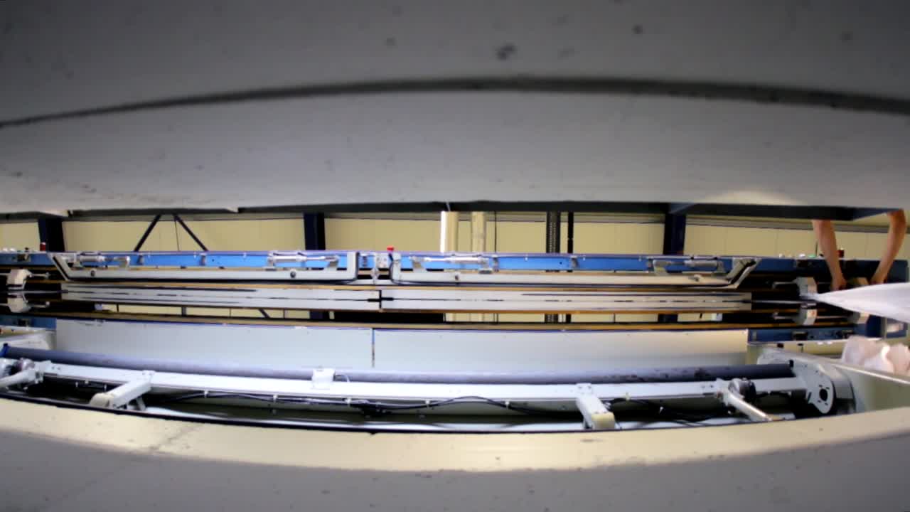 산업용 세탁 망글 내부