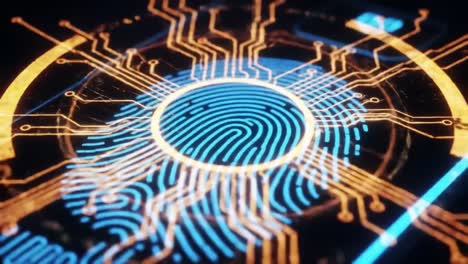 digital fingerprint scanning technology is demonstrated through an intricate graphic illustrating biometric data. this innovative method enhances privacy and security in user authentication processes.