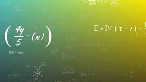 Animación-De-Iconos-De-Conceptos-Científicos-Y-Ecuaciones-Matemáticas-Sobre-Fondo-De-Gradiente-Verde