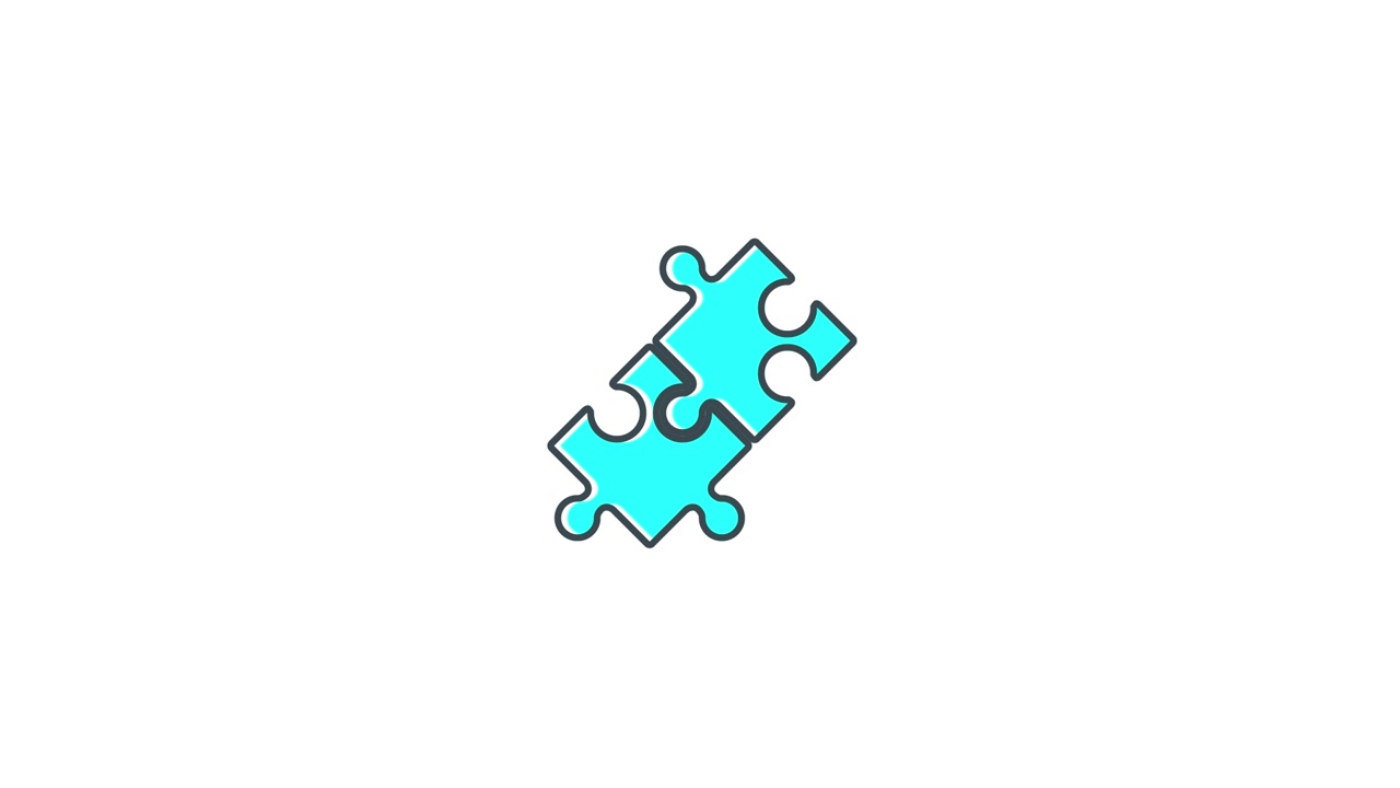 Due pezzi di puzzle blu che si uniscono