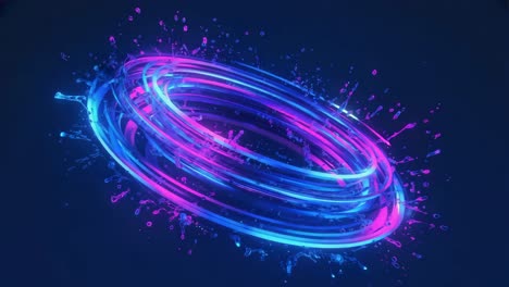 abstract neon ring