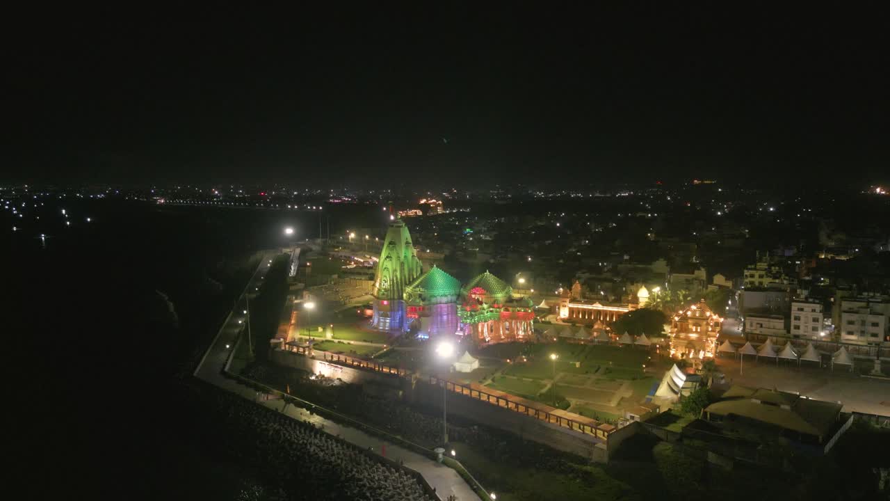 12 Jyotirlingas in India, Temples of Lord Shiva, indian temple architecture, Somnath Temple Aerial view