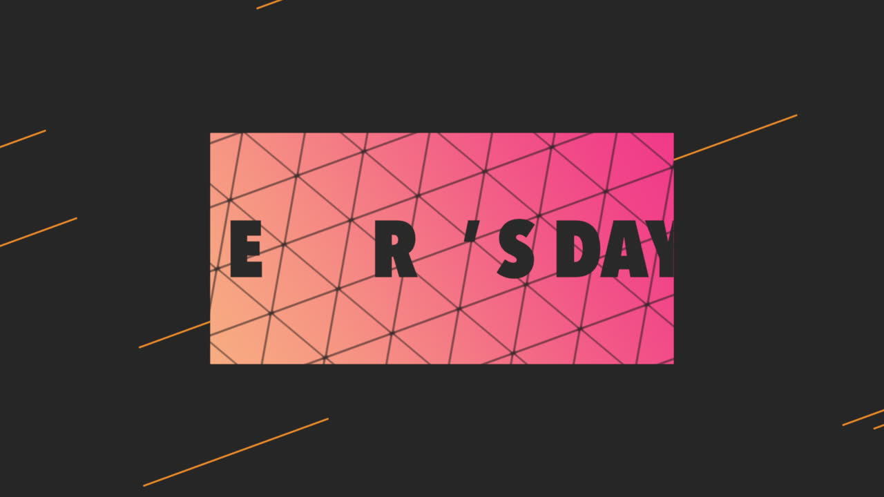 día de las madres con patrón de triángulos de neón en gradiente negro