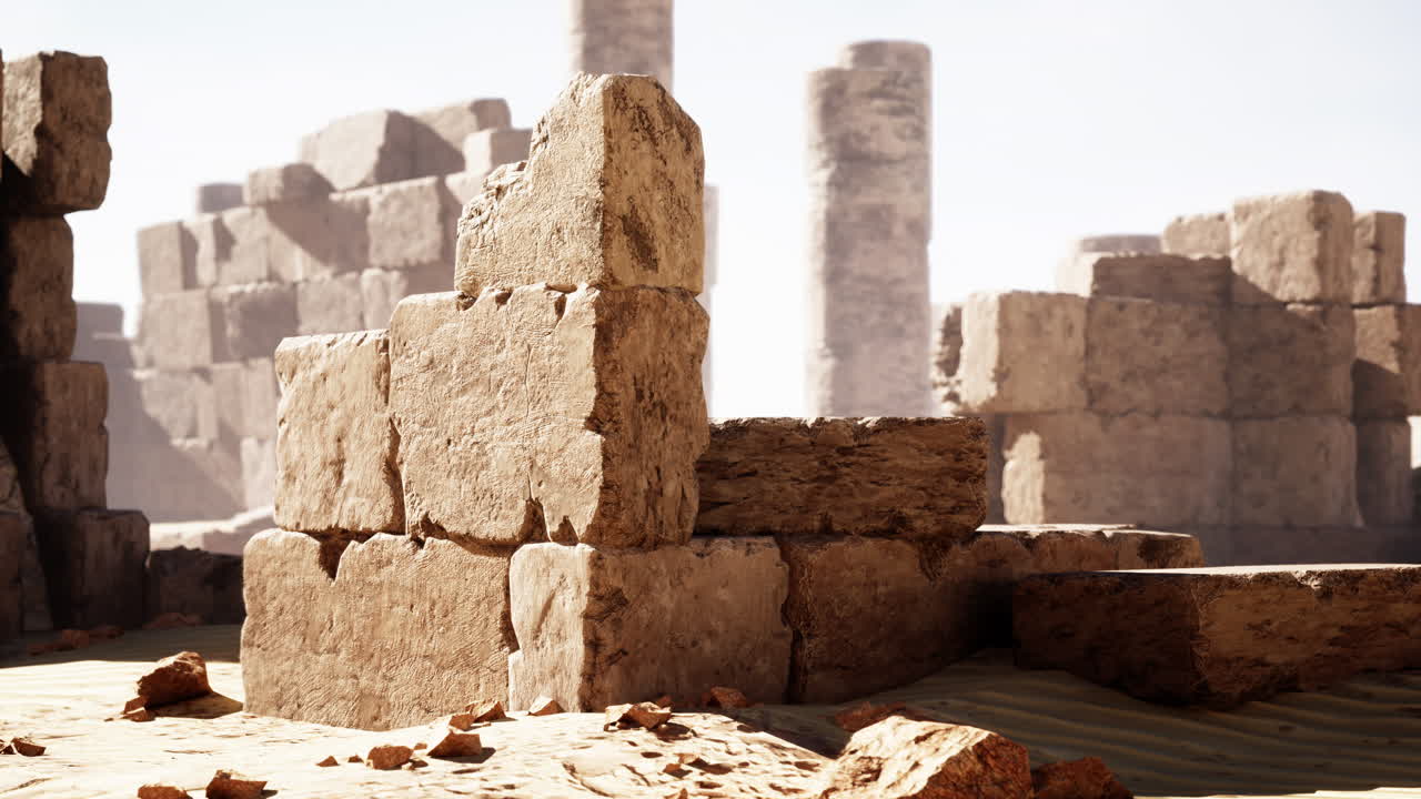 antiguas ruinas en el desierto