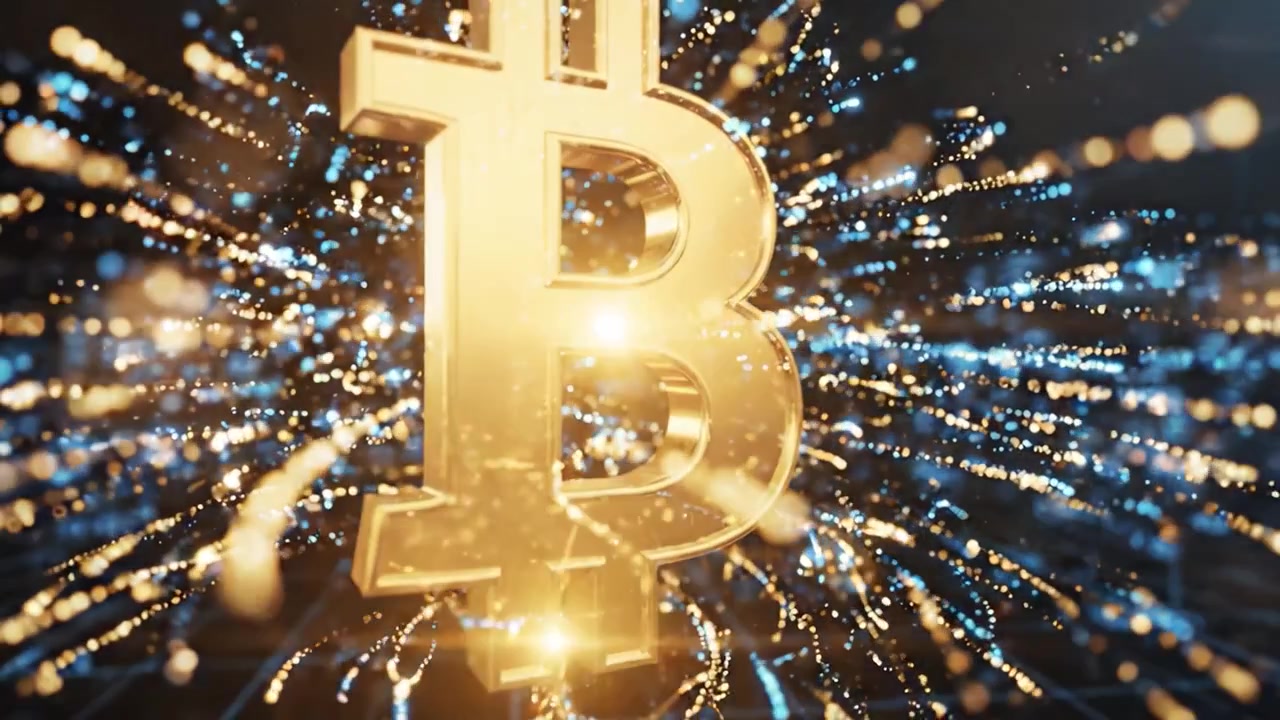 Captivating Visualization of Bitcoin's Dynamic Energy: A Stunning Representation of Cryptocurrency in a Digital Space
