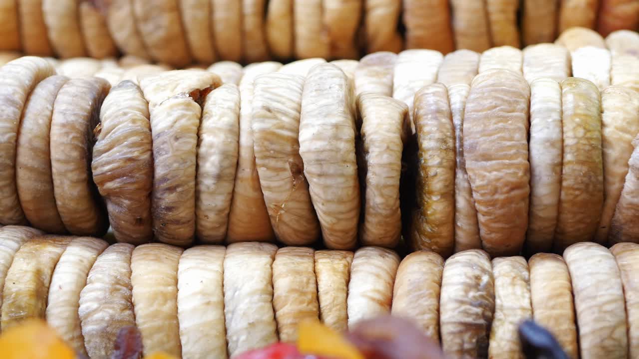 Dried Figs Displayed at Market