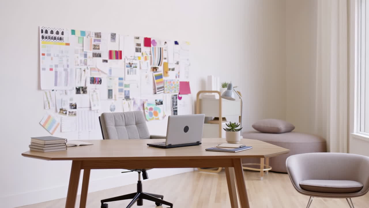 Bright and Clean Modern Home Office Interior