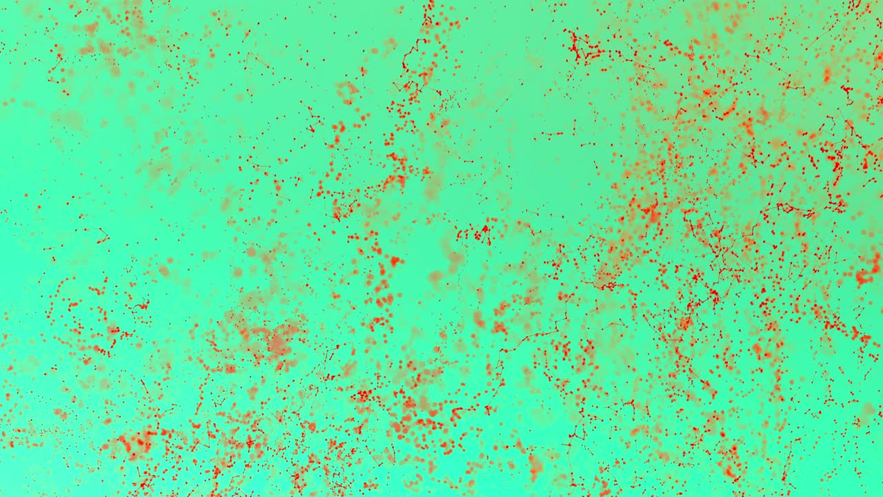 hipnótico psicodélico abstracto turquesa naranja partícula de molécula de bucle de fondo