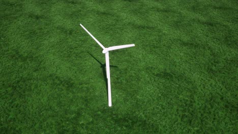 3d animation of large wind turbines with blades. wind power plant towers in sea. energy windmill in dusk ocean at sunset. wind energy farm with many turbine windmill generating alternative energy.