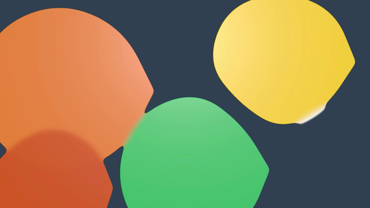 Abstract Motion Graphics with Floating Colorful Organic Shapes