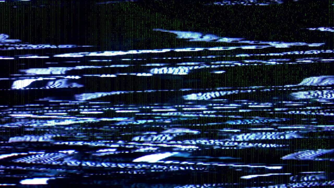 Abstract Digital Glitch and Static Screen Interference