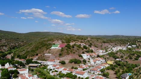 drone shot of the landscape in algarve, portugal.