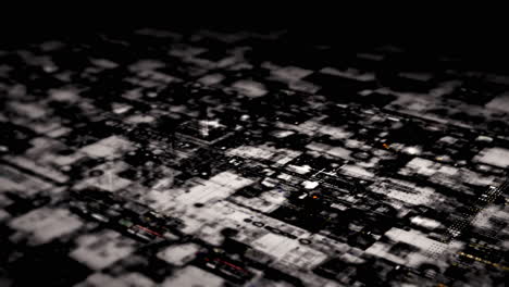 gráfico de movimiento avanzado matriz de datos de mapas digitales simulación del entorno cibernético big data analítica simulación de inteligencia artificial, pantalla de fondo de cabeza hacia arriba