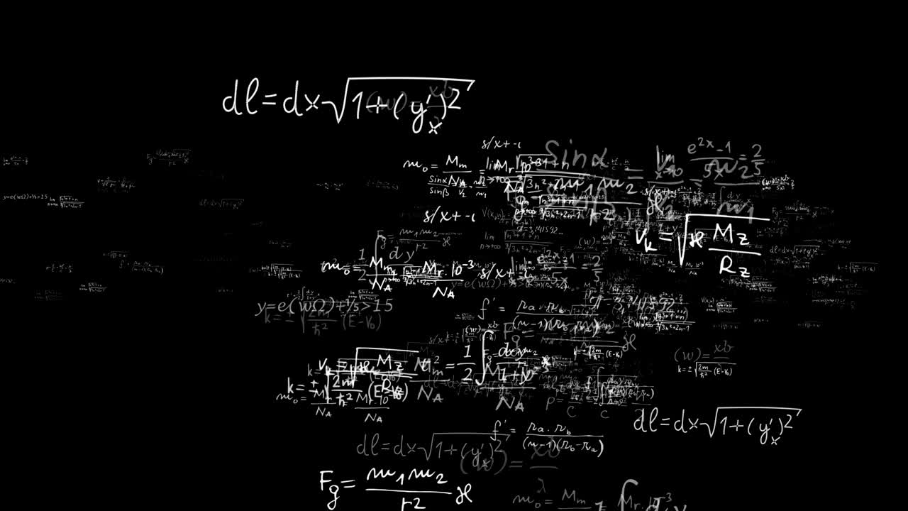 números de código de animación matemática, representación, transición de superposición, bucle