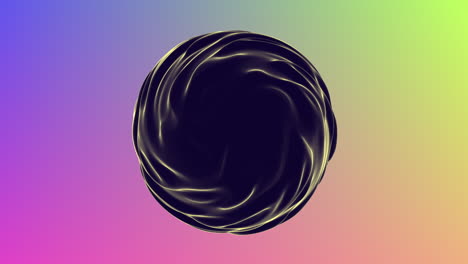 patrón de arte digital giratorio en la esfera negra