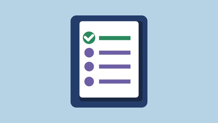 Animated Checklist Filling Out on Digital Tablet Screen