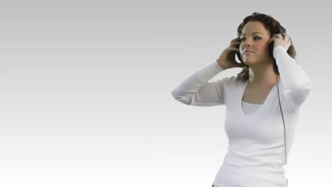 woman listening to music