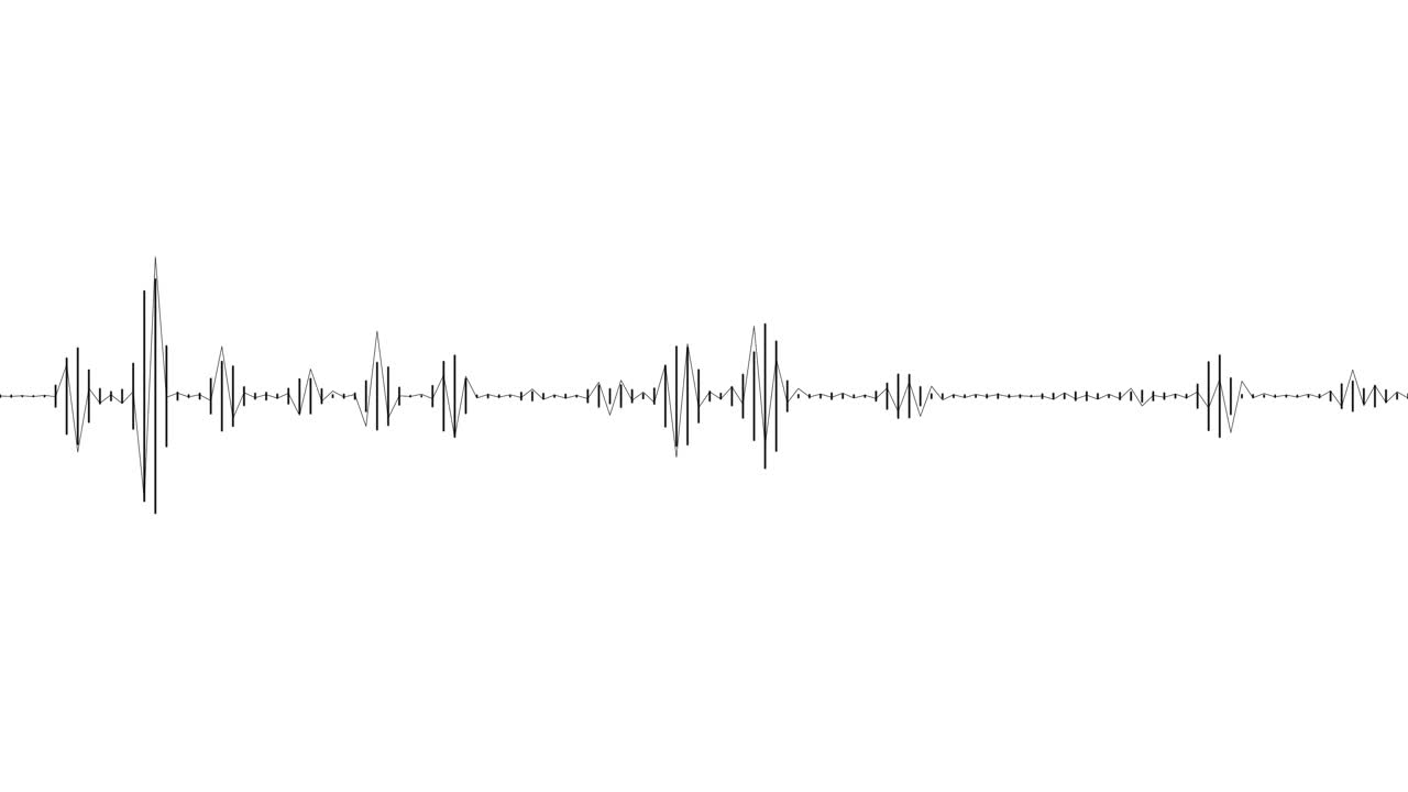 un simple efecto de visualización de audio en blanco y negro