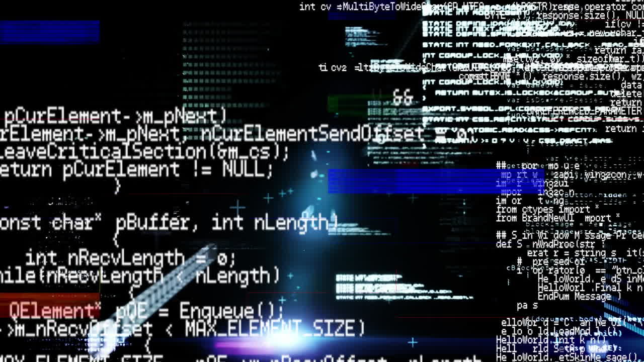 gegevensverwerking op zwarte achtergrond