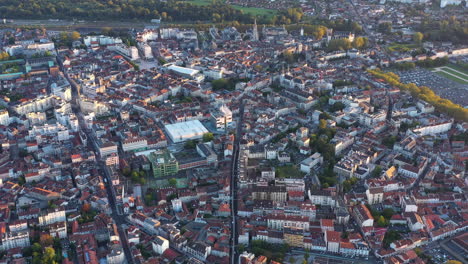 City-of-Pau-sunset-aerial-view-France-Pyrénées-Atlantiques-drone-downtown-center