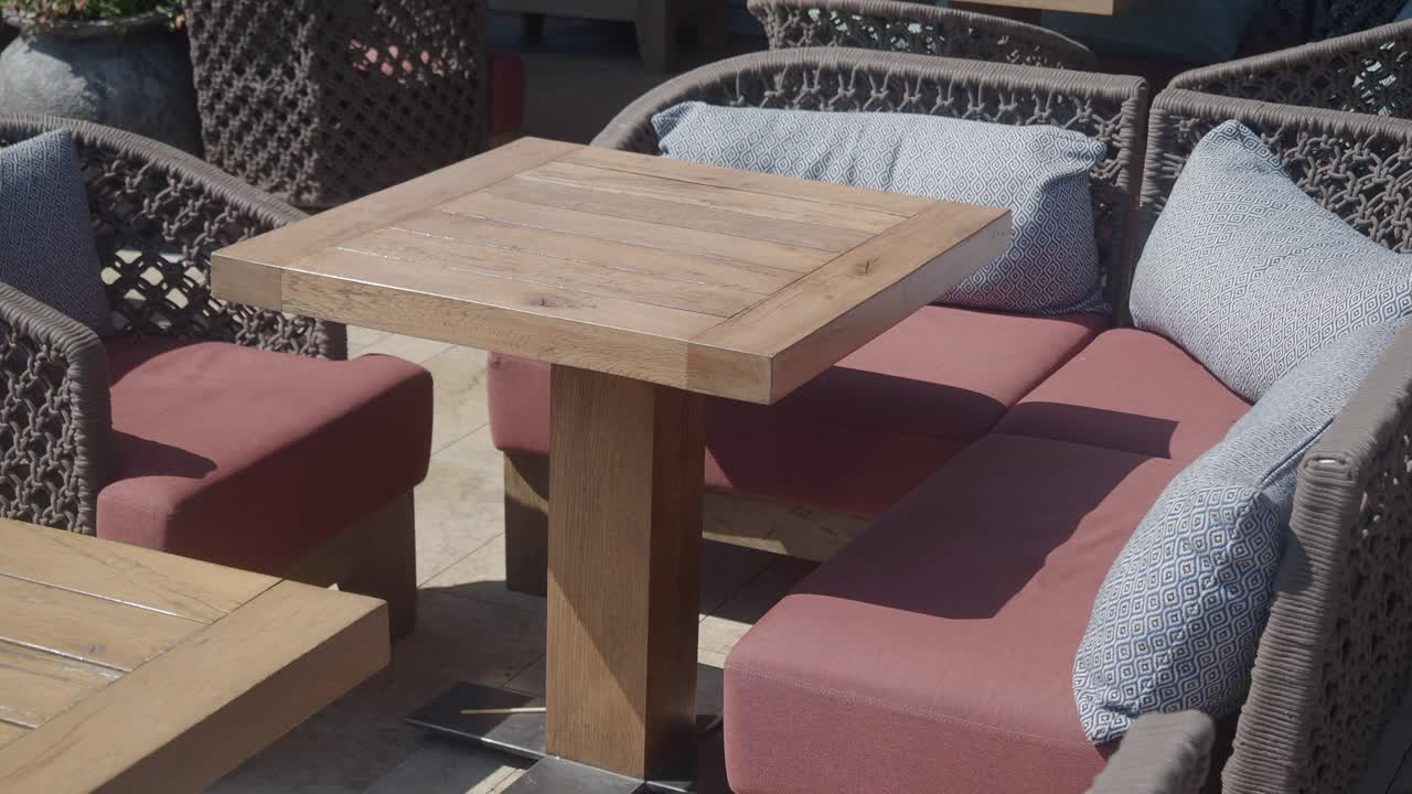 Outdoor Seating Area with Wicker Furniture