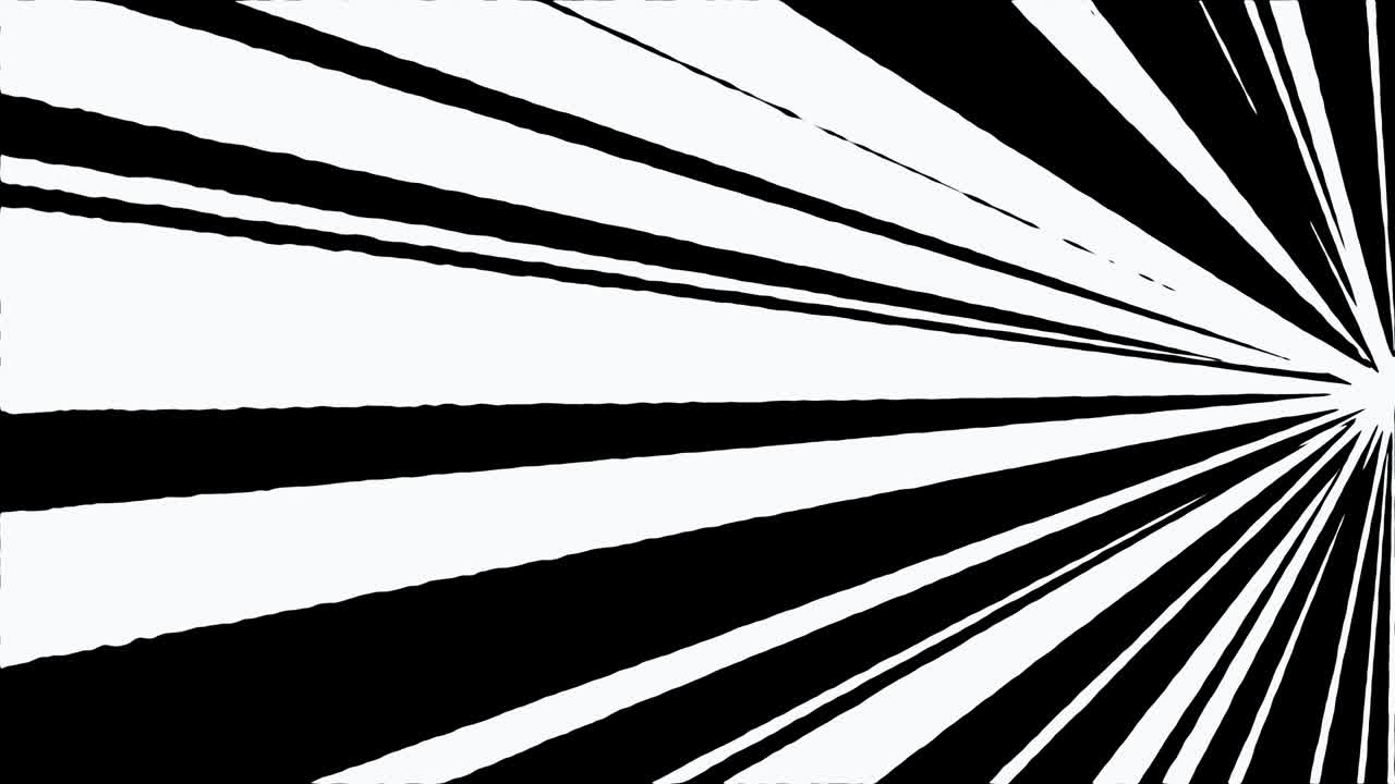 4K Comic Cartoon Super Fast Speed line from Border Loop Animation Black And White Background. Anime Comic Speed Lines. Anime motion background. Fast Speed line Black and White.