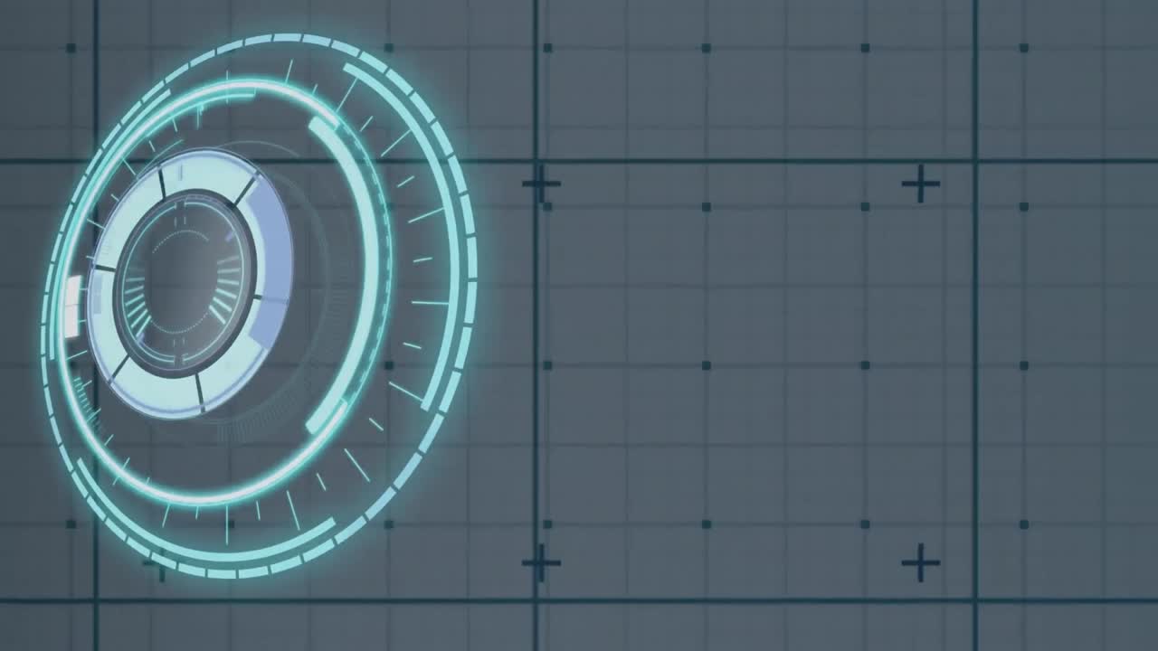 animación del escaneo del alcance sobre la cuadrícula