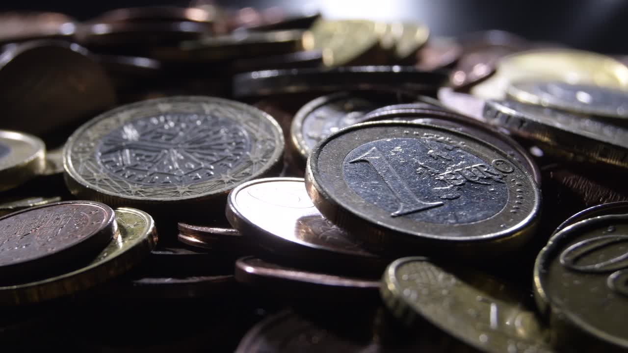 monedas diferentes del euro europeo en circulación, dinero en efectivo