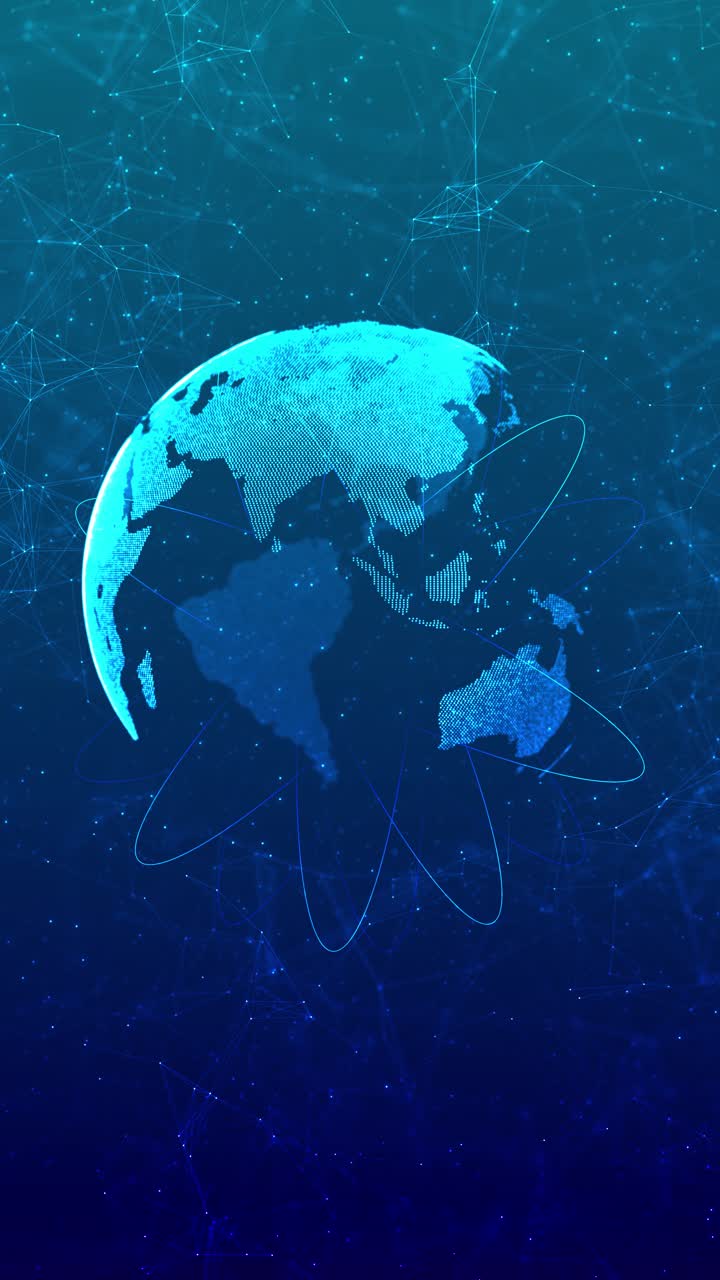 Earth hologram futuristic technology concept globe trading board over digital infographic interface