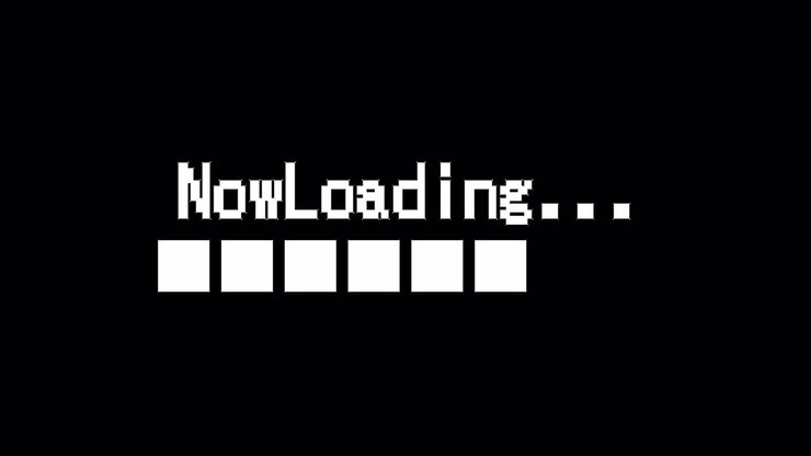 Retro standard loading Text animation 1080p - 30 fps - Alpha Channel