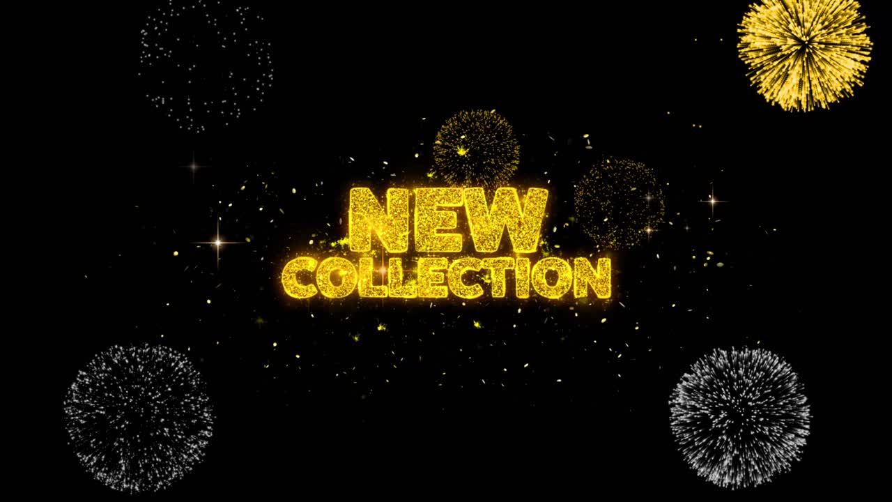New Collection Banner with Fireworks