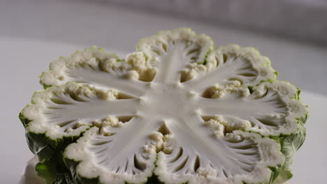 cross-section of a fresh cauliflower