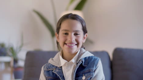 portrait shot of smiling hispanic girl