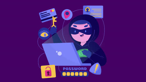 cybercrime and hacking illustration