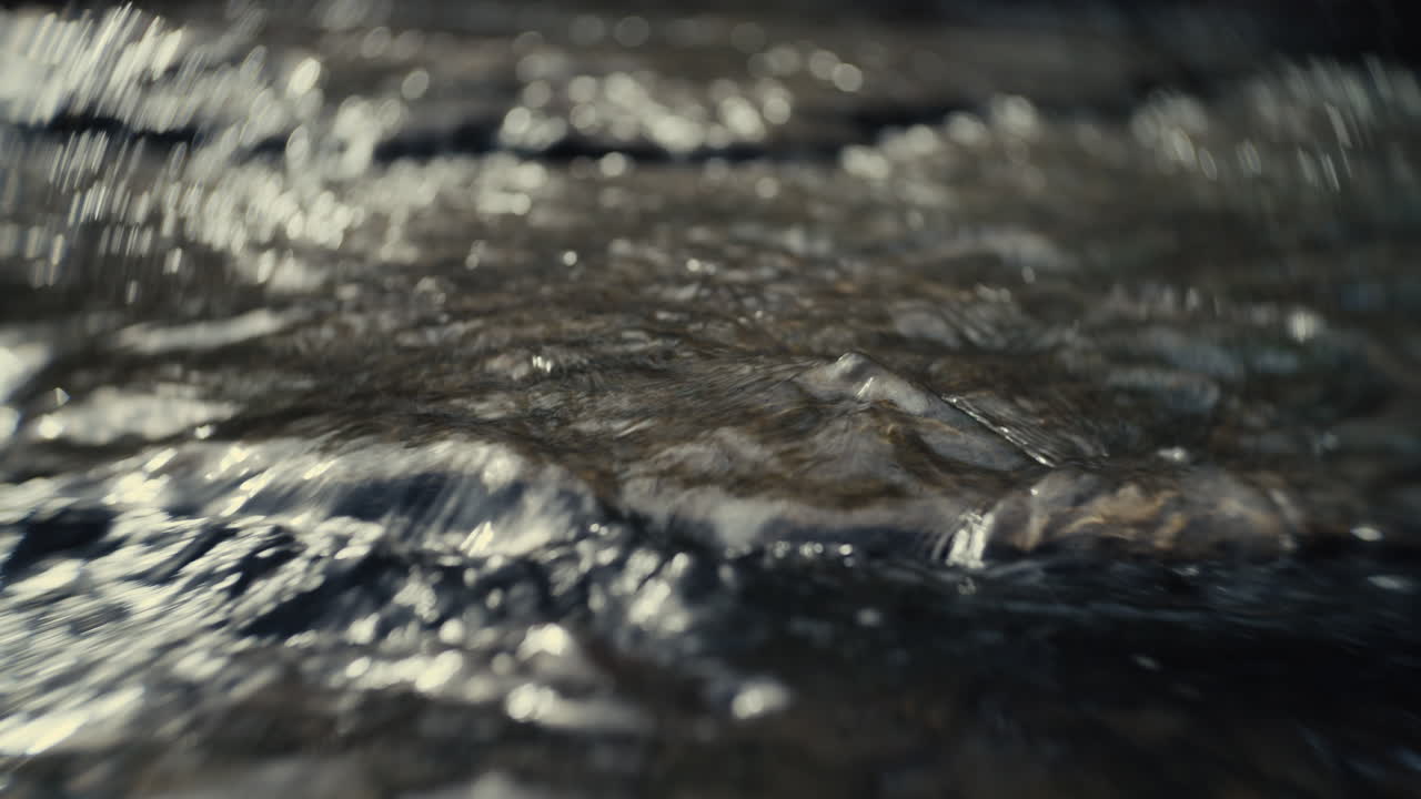Close-up of water flowing over rocks