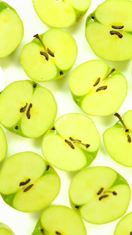 pattern of green apple halves